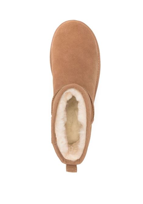 classic ultra mini platform woman chestnut in leather UGG | 1135092CHE